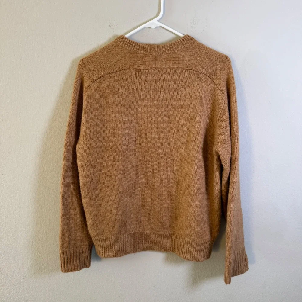 J.Crew Womens Merino‎ Wool Alpaca Blend Crewneck Sweater Camel Brown Small S